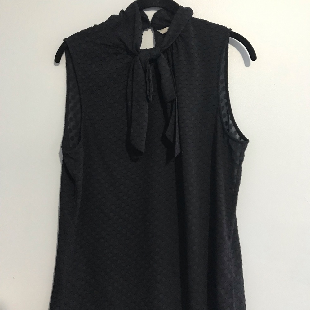 H&M Black Polka Dot w/Bow Necktie Top